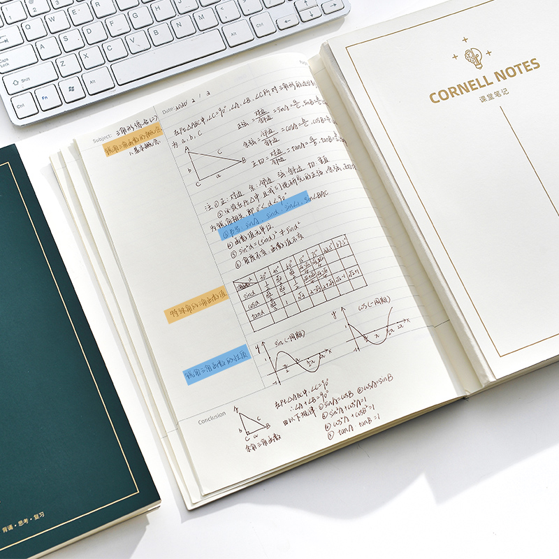 康奈尔a4笔记本子高效课堂网格本5r学习法错题本整理记录学生问题加厚