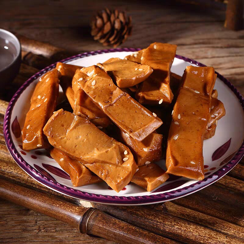 五岳花老卤豆干200g2袋豆干素肉卷牛肉麻辣五香豆制品休闲小零食