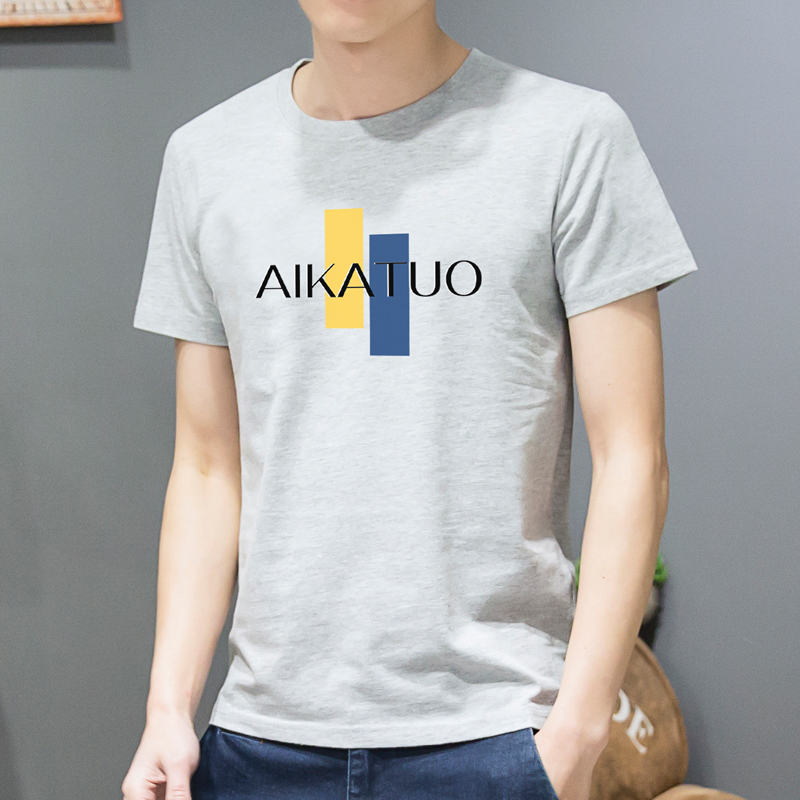 2022新款男装短袖T恤男士潮牌潮流半袖宽松体恤衣服男生纯棉长袖