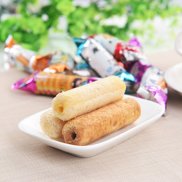康仔夹心米果酥香米棒粗粮约60包266g咸味牛排味零食2件减2元包邮