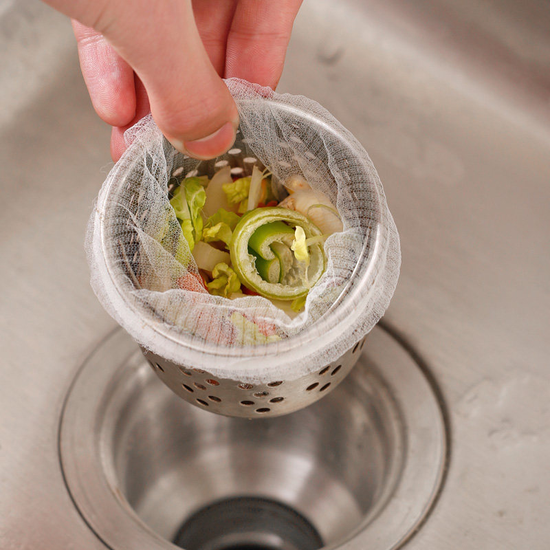 日本家用厨房水槽过滤网洗菜网切水袋防堵漏网洗碗池下水道网兜子