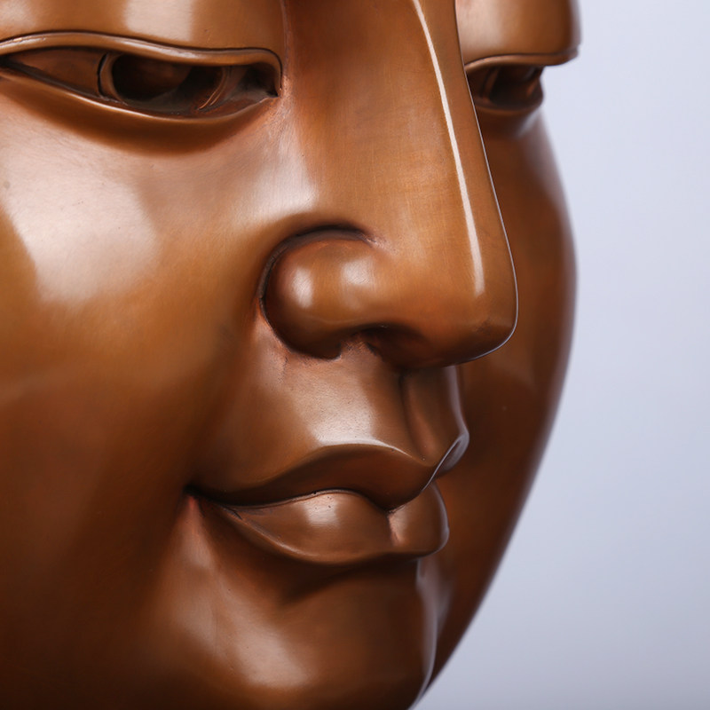 佛香天逸紫铜佛首仿古释迦牟尼佛头