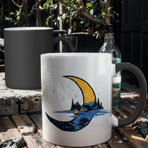 Starlight Moon Outdoor Camping for men and women Cups Tea Cup Ceramic Discoloration Cup Mark Cup Customize