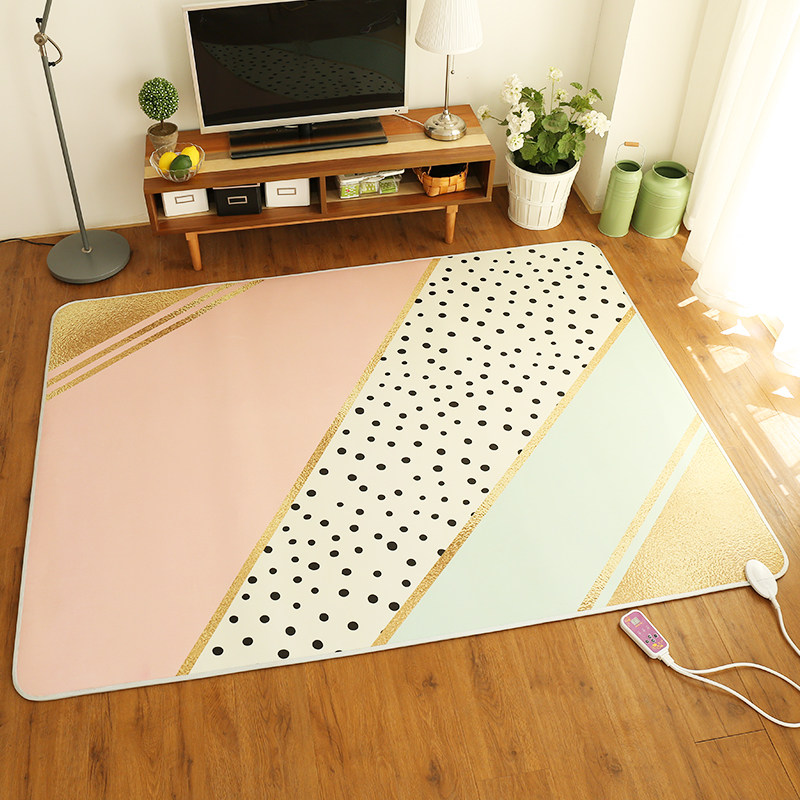 冬季北欧电热地毯碳晶地暖垫地垫发热家用地热毯客厅卧室地板地热