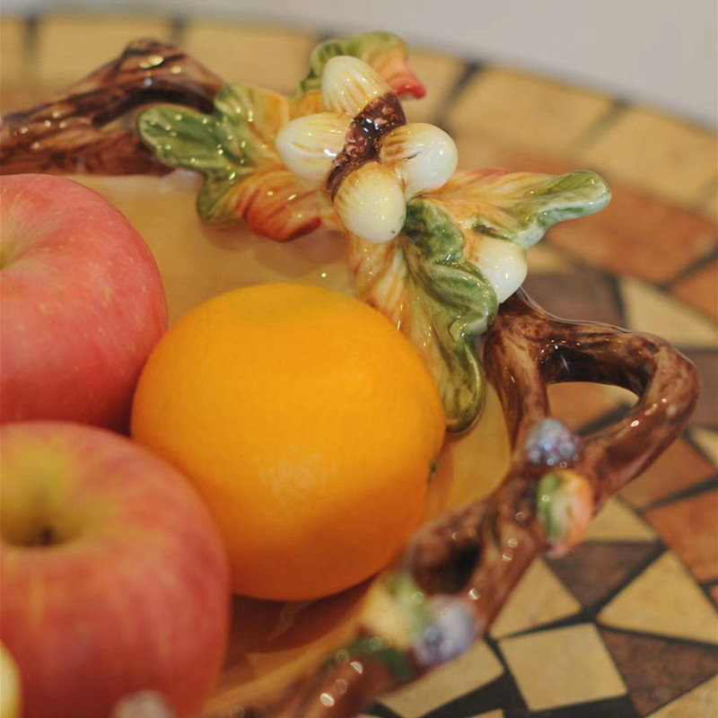 简欧方亚 橡果碗 陶瓷果碗 零食碗 水果盘 干果盘 家居饰品茶几