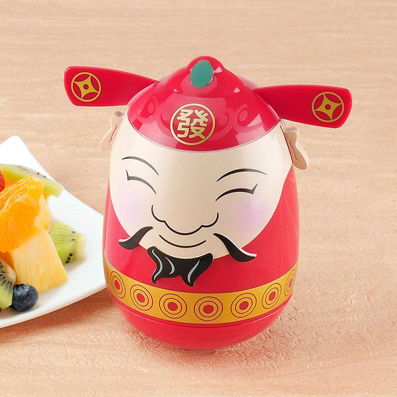 牙签truefun煮角喜庆财神创意加厚耐摔简约不倒翁牙签筒