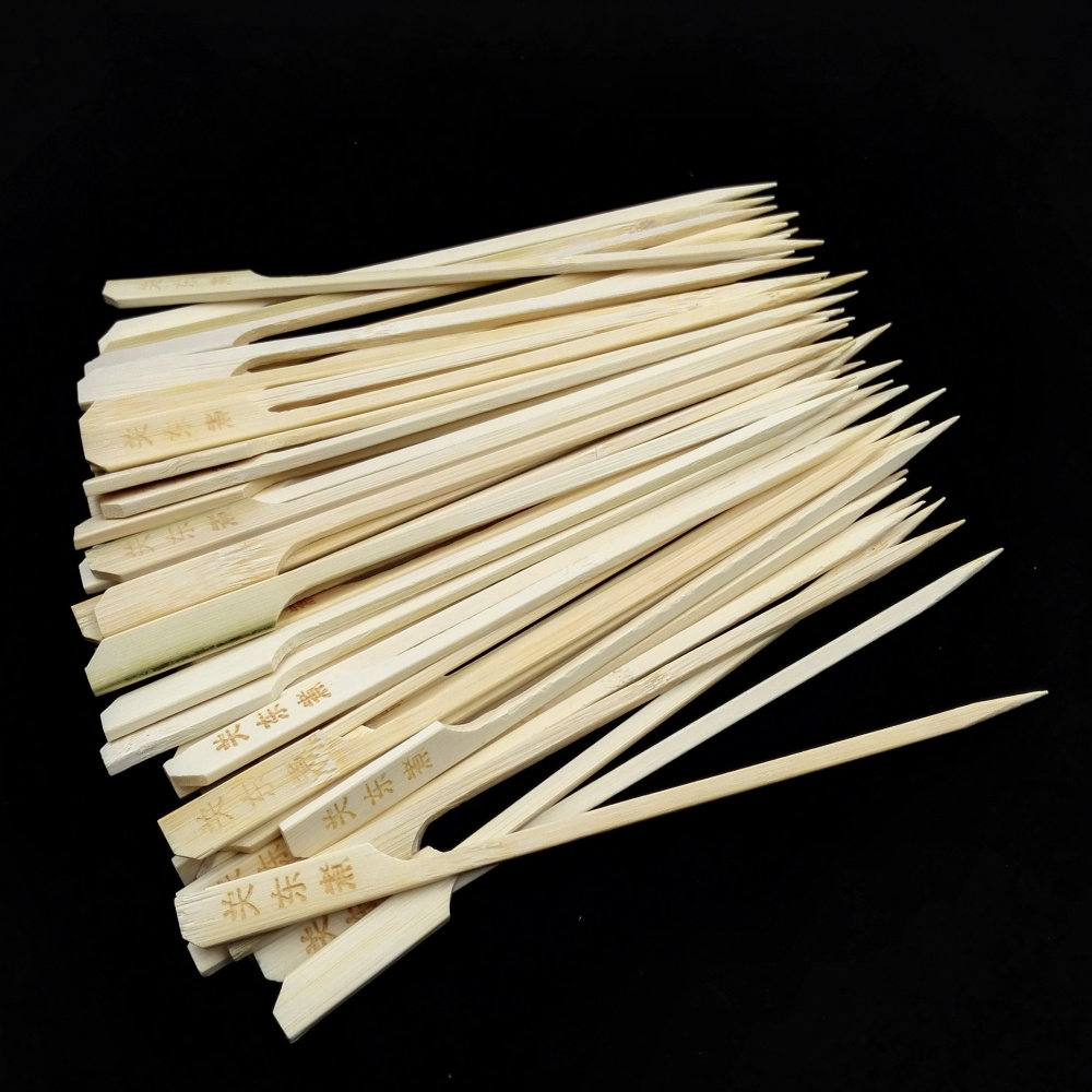 竹签关东18cm带字食品铁炮串丸子烧烤竹签