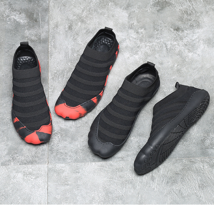 春秋韩版休闲鞋飞织网红布鞋针织鞋一脚蹬袜子鞋同款透气网面男鞋