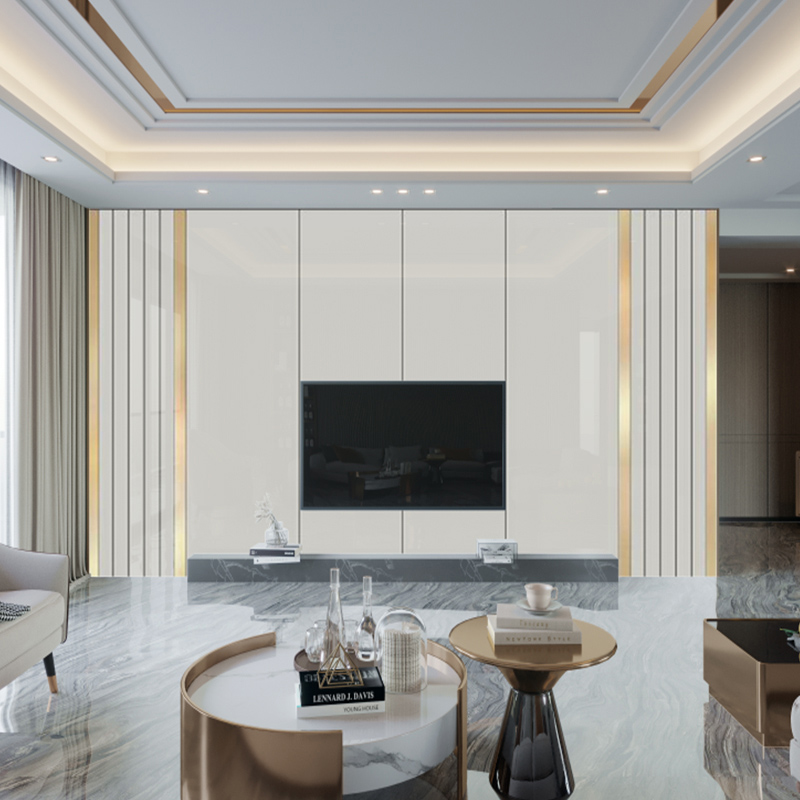 电视背景墙竹木纤维集成墙板定制扣板快装客厅定制壁画