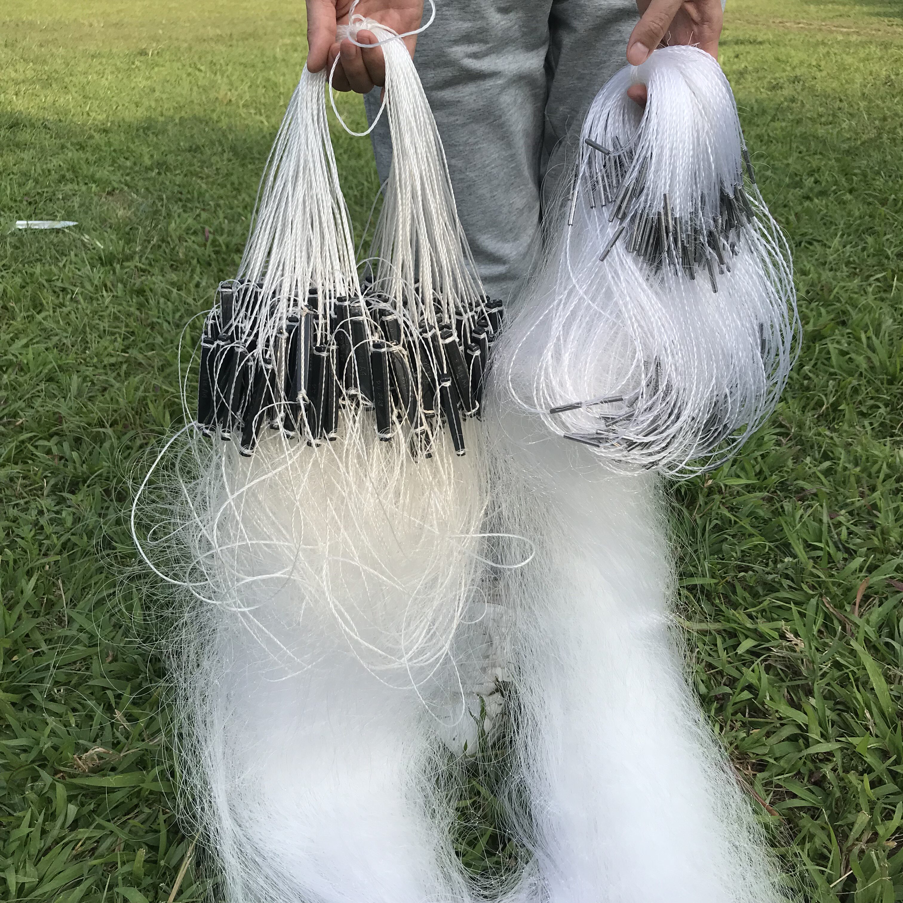 鱼网粘网三层渔网丝网鲫鱼白条加重沉网200米鱼网