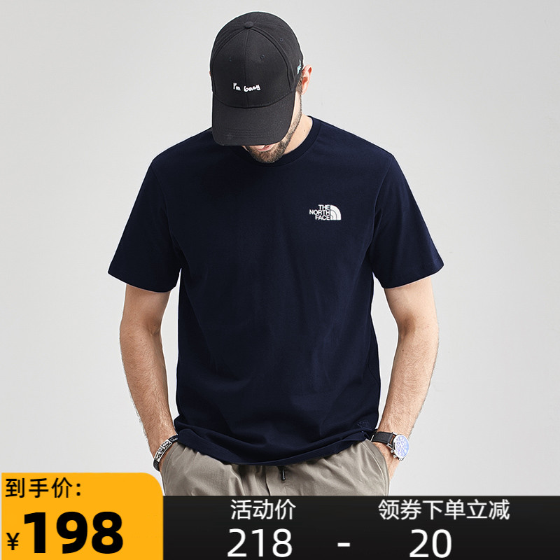 TheNorthFace北面短袖T恤男2022春夏新款功能休闲圆领宽松上衣