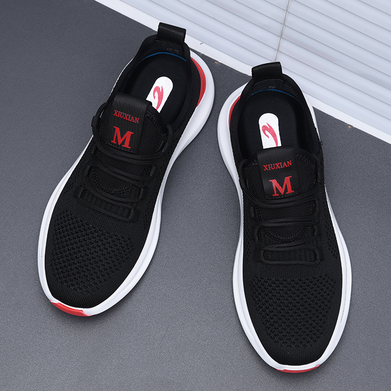 男鞋夏季潮鞋2022新款潮流百搭男士休闲鞋轻便透气网面飞织运动鞋