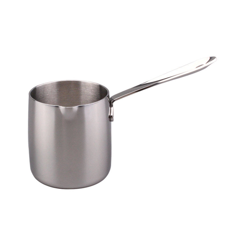 mini18不锈钢热奶壶迷你小锅咖啡壶烘焙黄油巧克力融化奶锅