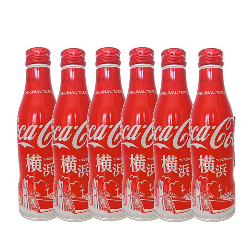 日本原装进口可口可乐cocacola碳酸饮料250ml6瓶湘南横滨功能饮料饮品