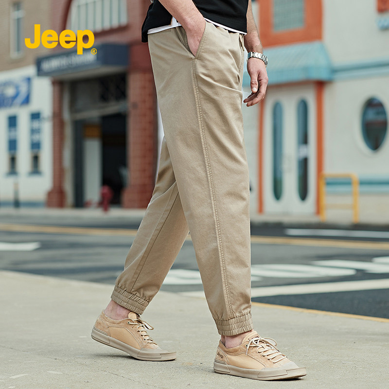 jeep吉普2022夏季新款休闲百搭束脚裤高端潮流韩版薄款男士休闲裤