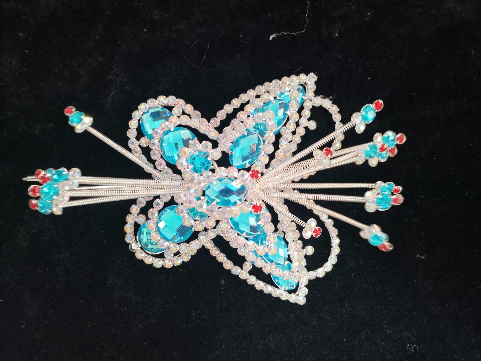 头饰戏剧戏曲曲水钻木钻顶花正七奶奶夫人花旦其他特色工艺品