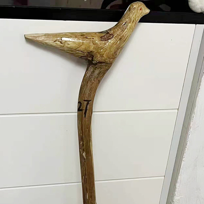 拐杖登山杖手杖根雕手艺手工干花