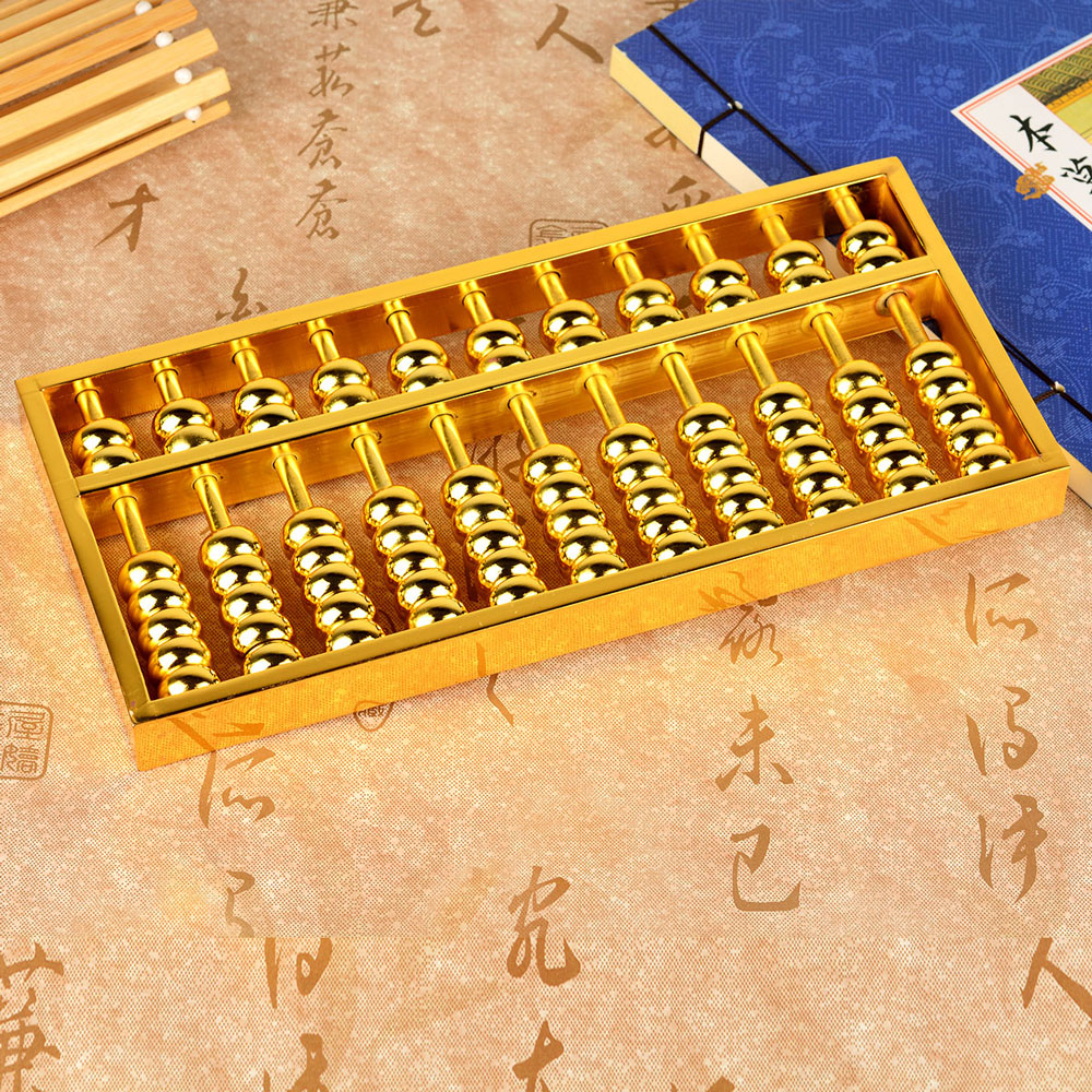 算盘卓弘摆件金色寓意美好大号金算盘老式工艺品摆件