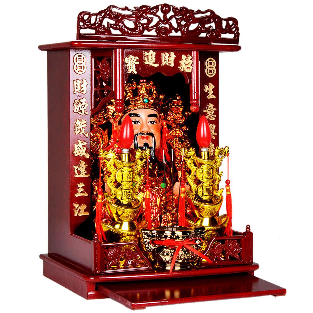 异客居财神摆件财神爷佛像招财文武财神关公套装佛龛家用店铺供奉