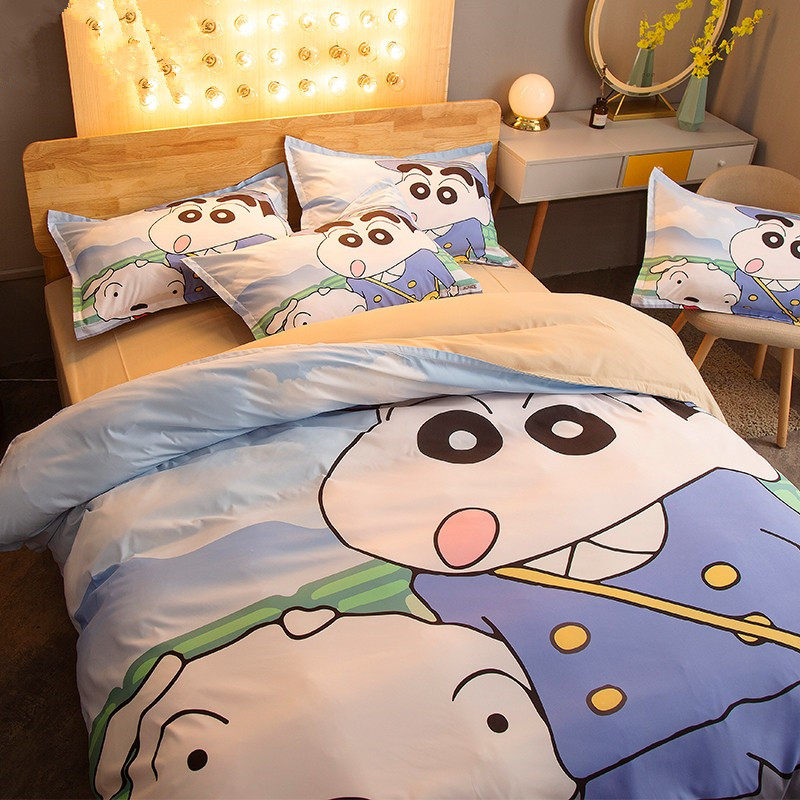 diy卡通蜡笔小新儿童单件被套18米磨毛学生被子被套