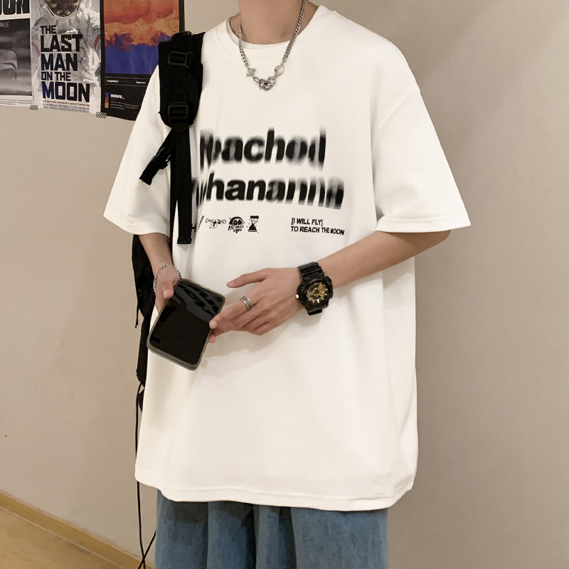 短袖男生ins潮牌t恤潮流百搭纯棉2022新款宽松夏天夏季体桖上衣服