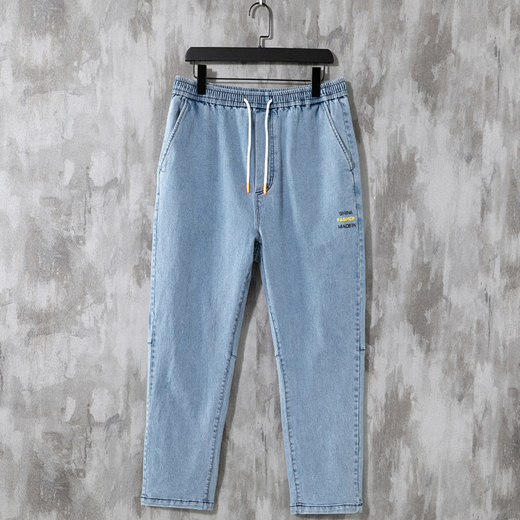 2022新款男士休闲牛仔裤直筒宽松微弹时尚帅气春秋装裤子潮流百搭