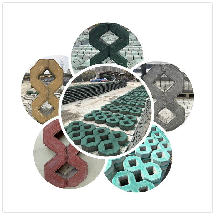 8字砖八字植草砖道板砖停车场砖草坪砖广场砖水泥砖园林砖彩砖