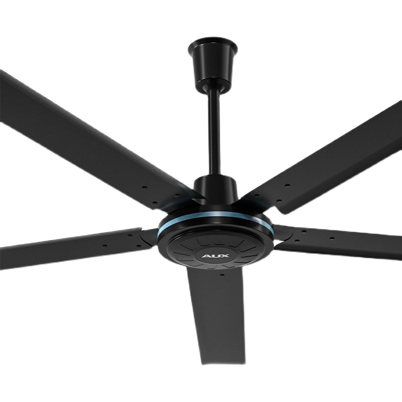 奥克斯音大五叶风力静音遥控工业电风扇吊式餐厅吊扇