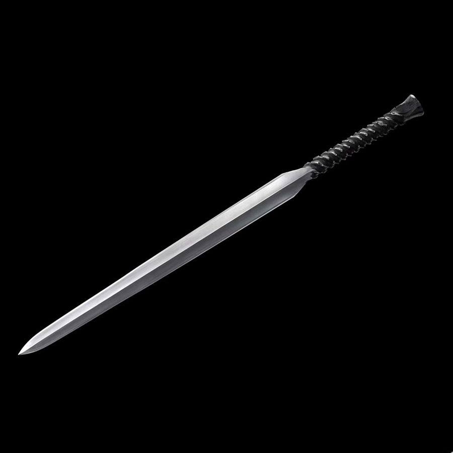 一体龙泉手锻宝剑花纹钢高复合八面剑汉刀剑刀剑