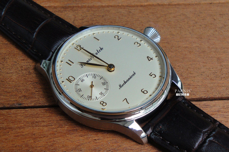 parnis柏尼时手动机械表海鸥st3600机芯时尚男士商务金字针