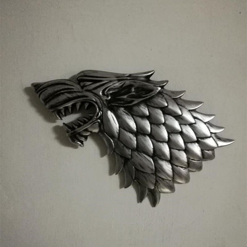 权力力的游戏周边史塔克家族徽章冰原冰原狼狼头潮玩盲盒