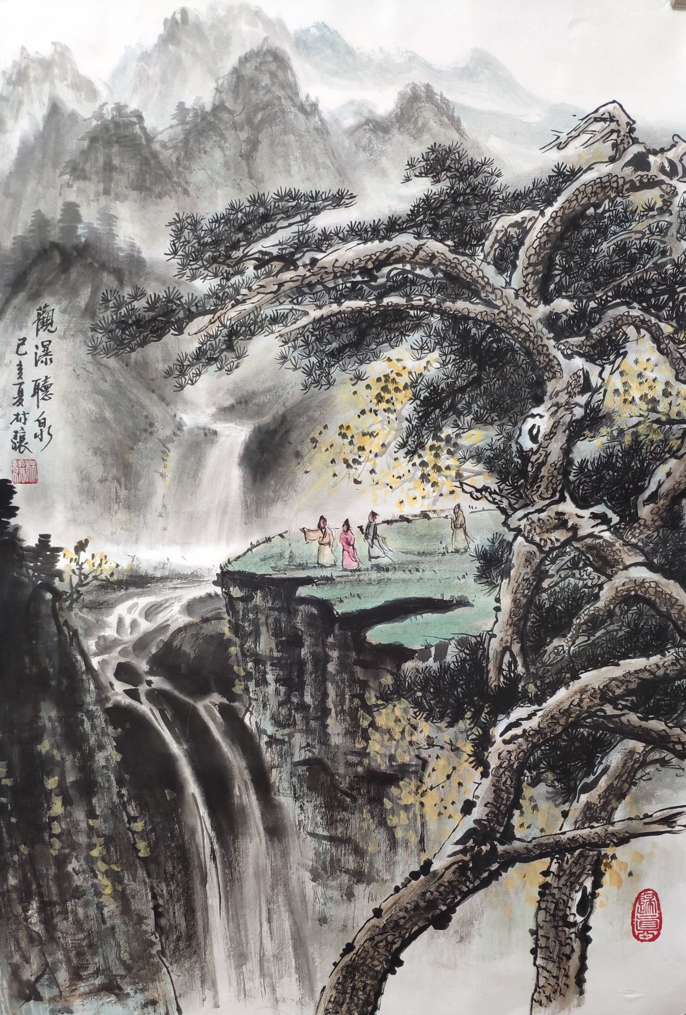 九牧墨轩字画国画山水画竖幅纯手绘名家真迹挂画客厅办公室装饰画