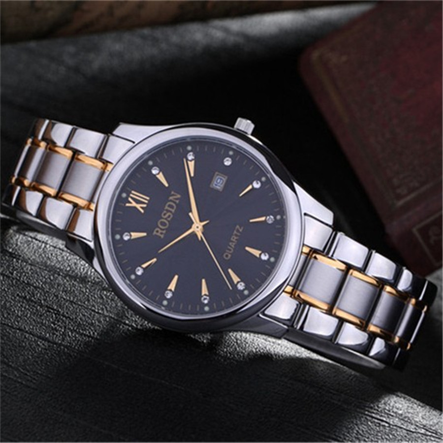 正品劳士顿男士超薄手表 瑞士商务时装男士石英表 情侣表钢带男表