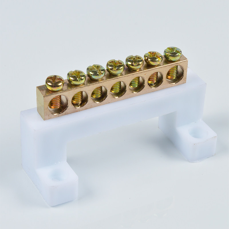 零线高桥型配电箱铜排地排零排7孔端子桥型接线端子接线端子