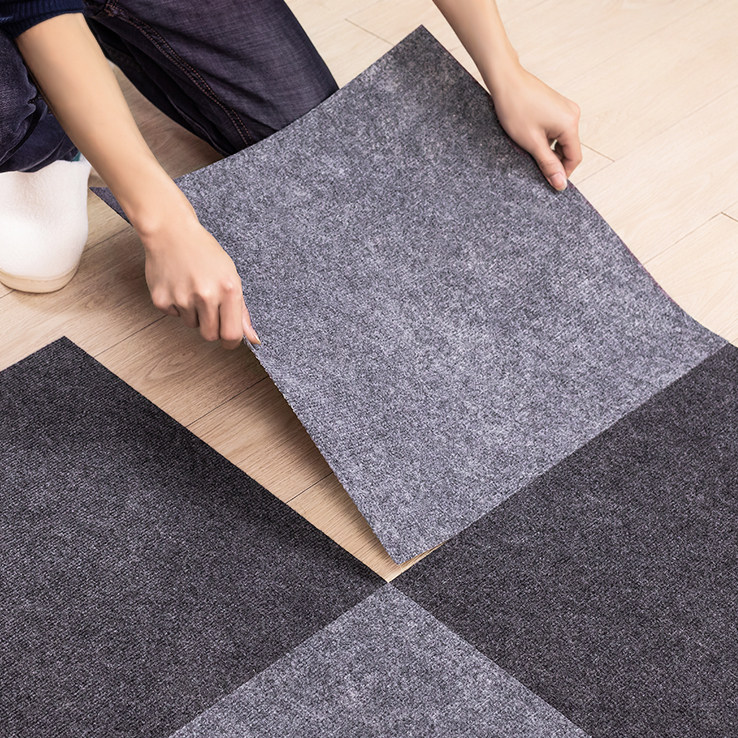 惬艺拼接地垫可重复自粘办公室卧室满铺地毯方块拼接地毯防滑底垫