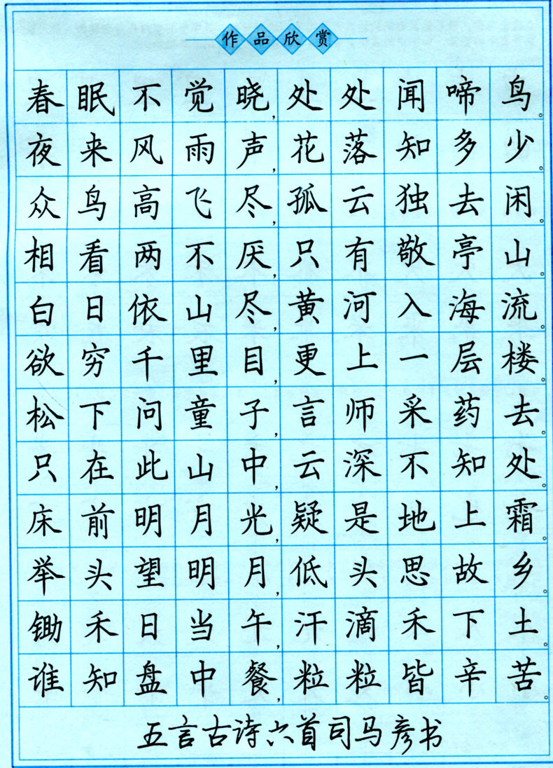 钢笔练习硬笔书法成人青少年防伪全新司马彦结构间架书法