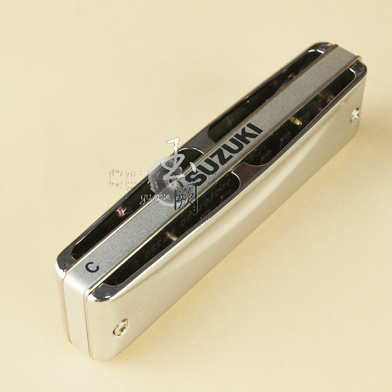 suzuki铃木10孔布鲁斯口琴mr350金属格超吹型十孔口琴进口口琴