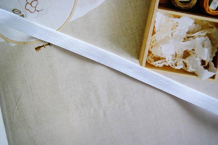 10mm白色横纹加厚带子布带丝带涤沦pp带装织带