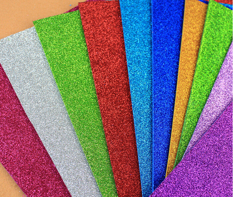 索宜a4彩色背胶儿童手工diy材料大张闪光折纸