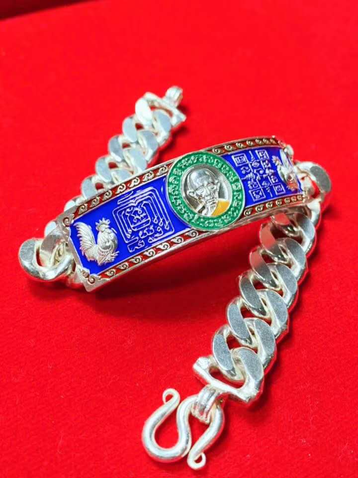 泰物阁泰国手链2558龙婆瑞庙蓝泰国特色