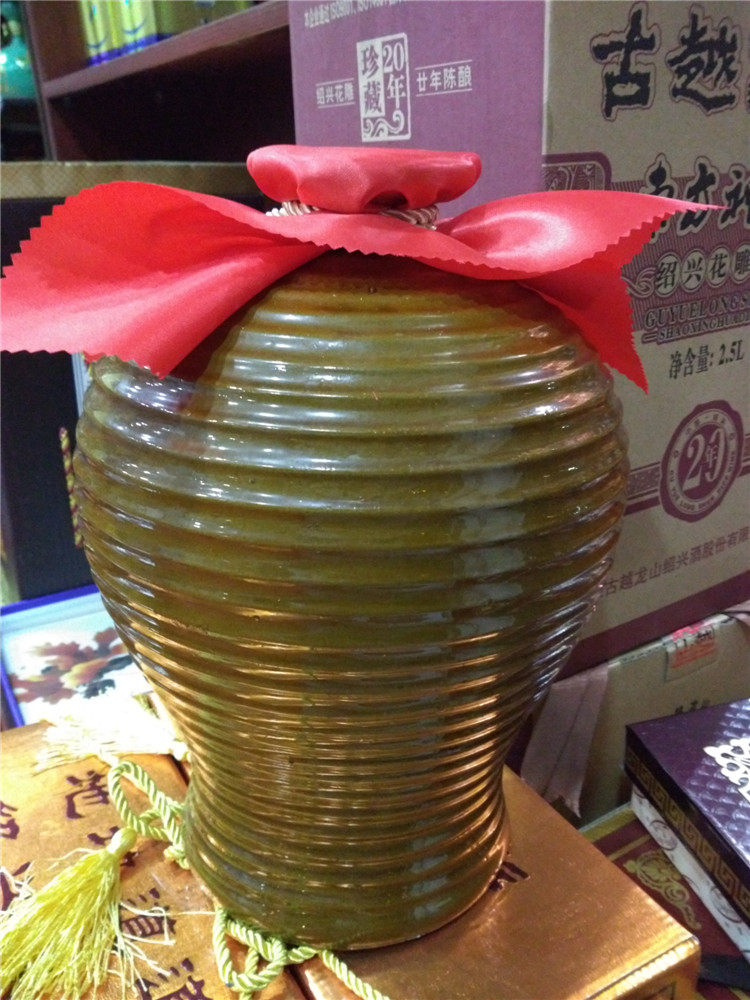 绍兴黄酒 古越龙山鉴湖 20手工冬酿黄酒 5kg坛装 珍藏礼盒 包邮