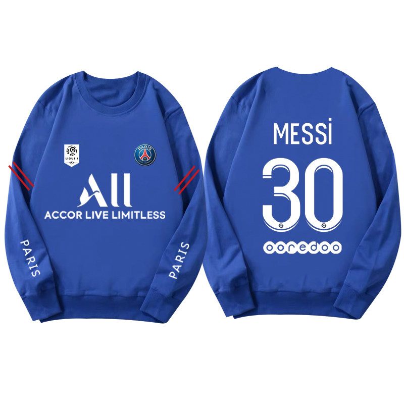 巴黎圣日耳曼梅西30号球衣周边圆领卫衣男女秋冬卫衣