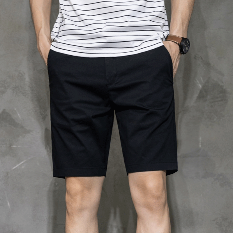 男士休闲短裤纯棉夏季薄款五分裤宽松潮流弹力休闲中裤男裤子5分