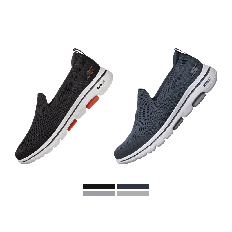 Skechers斯凯奇2021年新品夏季男子一脚蹬减震运动鞋透气网面鞋 - 图3
