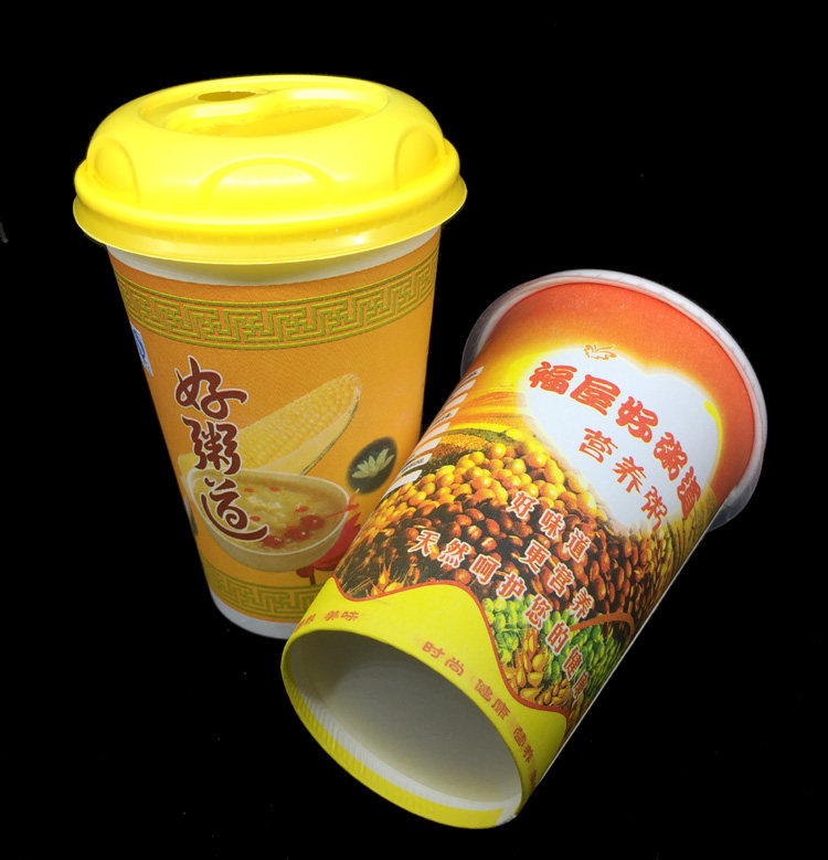 好粥道纸杯毫升16盎司一次性带盖1000只包邮纸杯