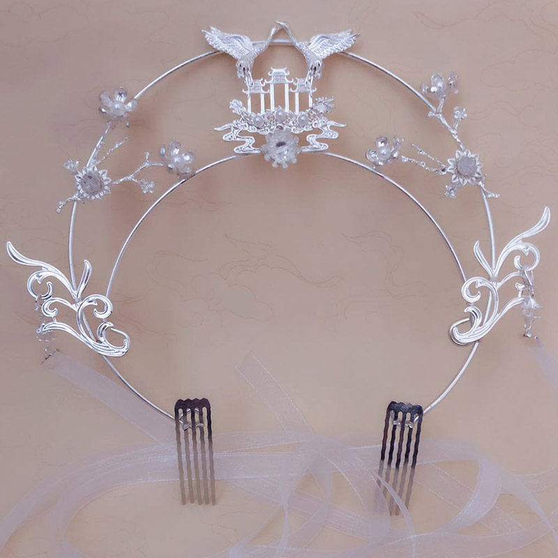 光环环发古装汉服头饰圣母头冠发饰