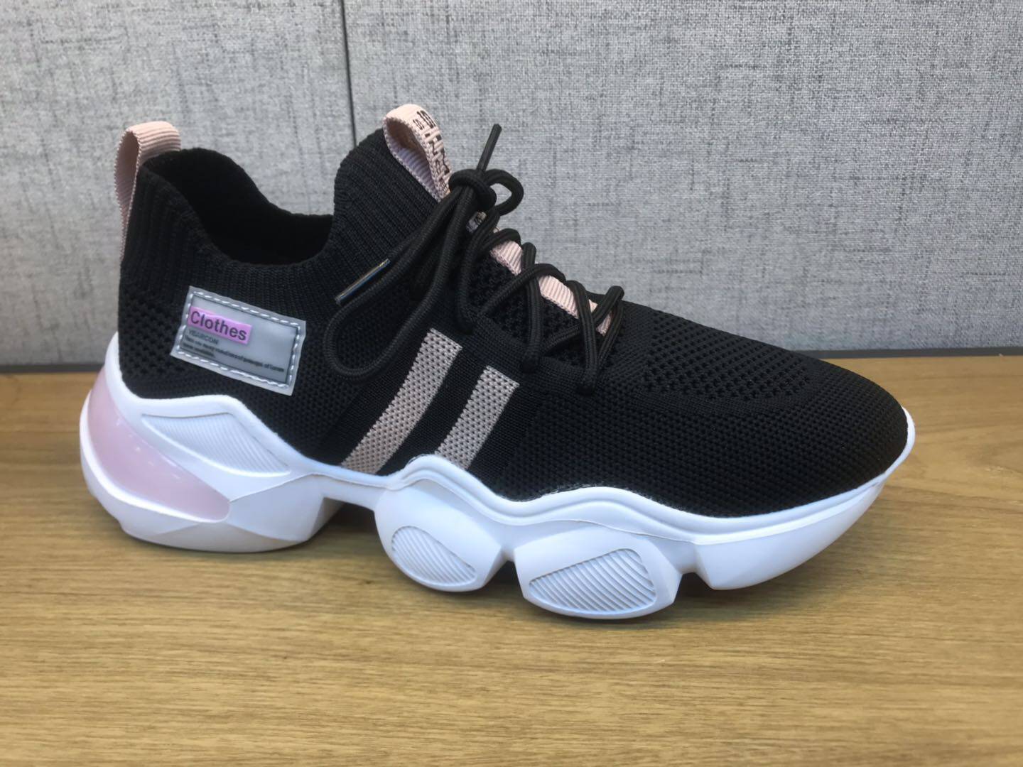 豪行2020年春季新品时尚休闲飞织运动女鞋20147398专柜单鞋