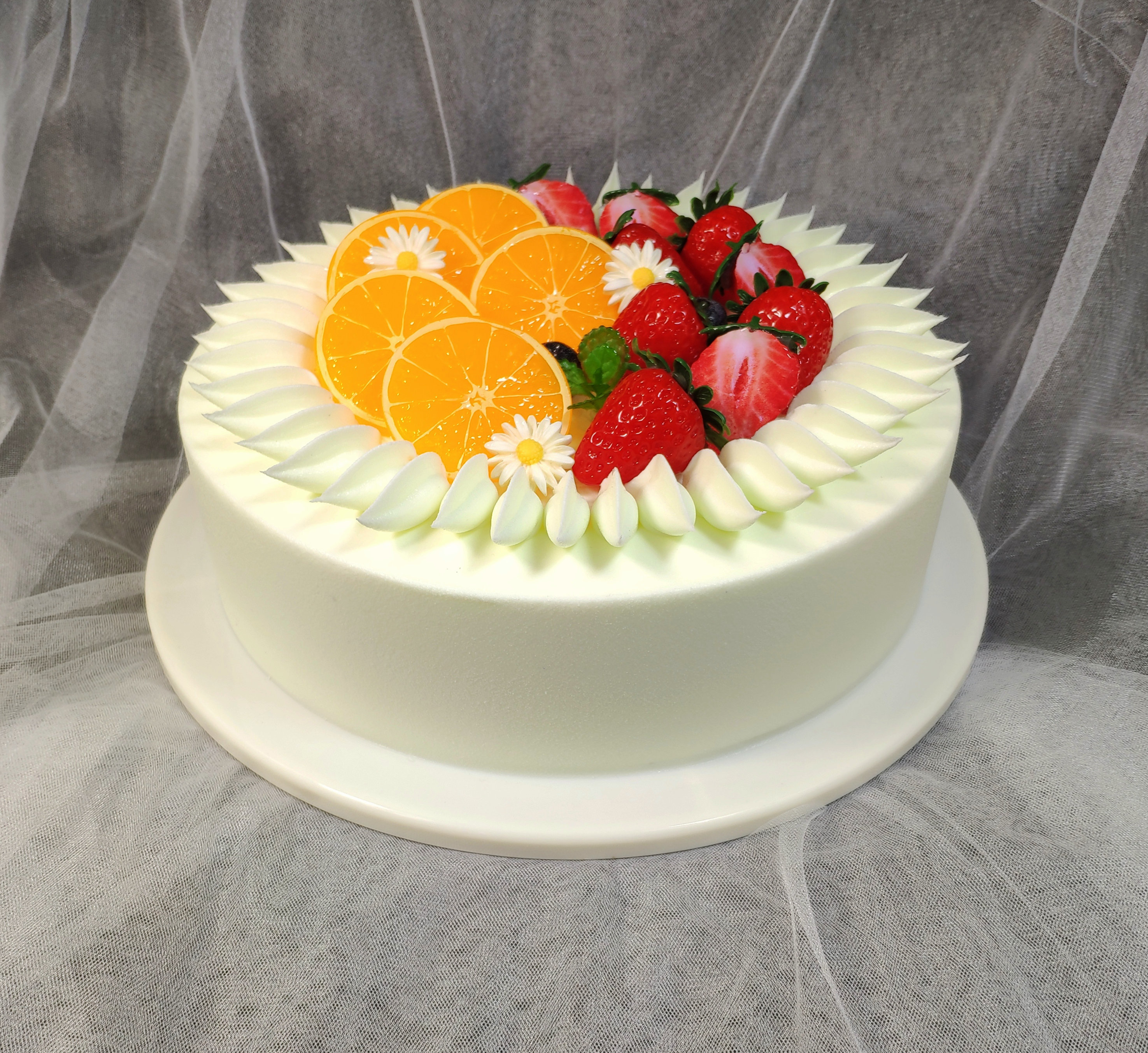 蛋糕仿真模型水果模具样品生日蛋糕雏菊仿真水果