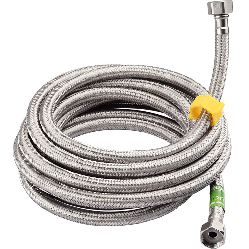 水管马桶热水器软管4分双头冷热连接金属家用进水软管