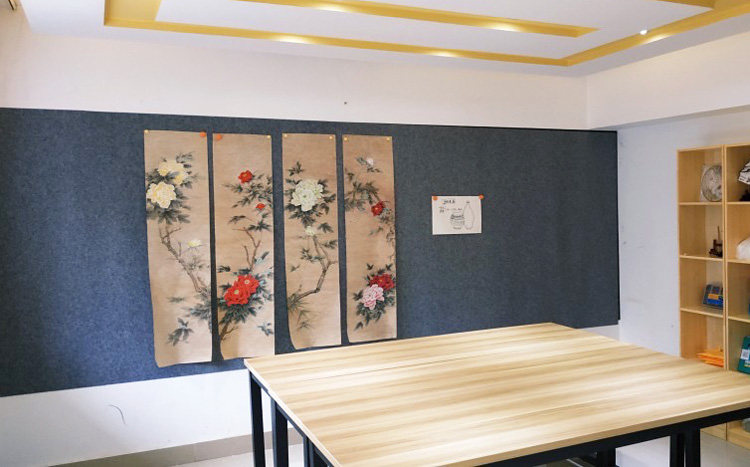 定制磁性羊毛毡吸铁磁力书法毡国画墙工笔画板书画教学画房室铁皮